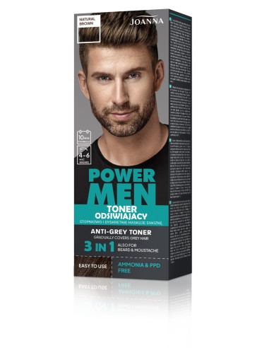 JOANNA Toner odsiwiający 04 Natural Brown POWER MEN, 80 g
