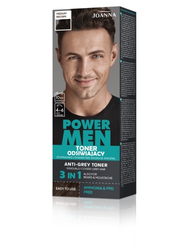 JOANNA Toner odsiwiający 03 Średni brąz POWER MEN, 80 g