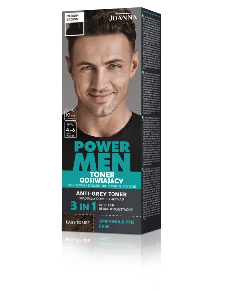 JOANNA Toner odsiwiający 03 Średni brąz POWER MEN, 80 g