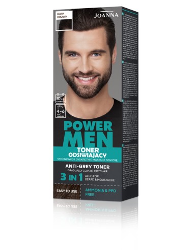 JOANNA Toner odsiwiający 02 CIEMNY BRĄZ POWER MEN, 80 g