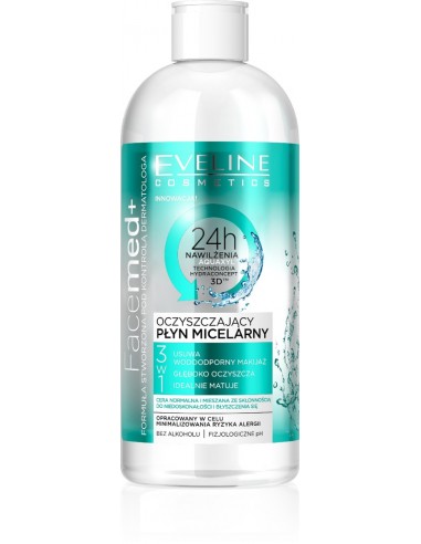 Eveline Facemed+ płyn micelarny oczyszczający 3w1 400ml