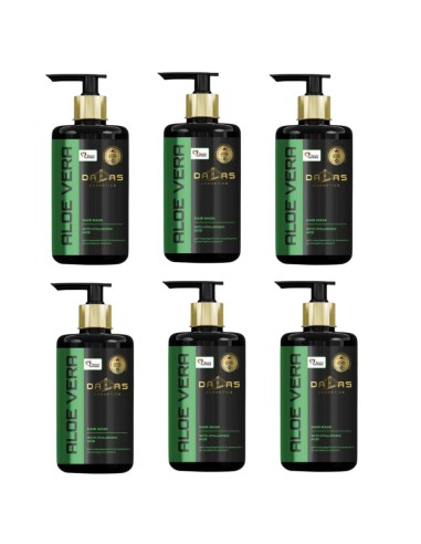 DALAS Maska do włosów zniszczonych i osłabionych ALOE VERA 900 ml z pompką, 6 szt