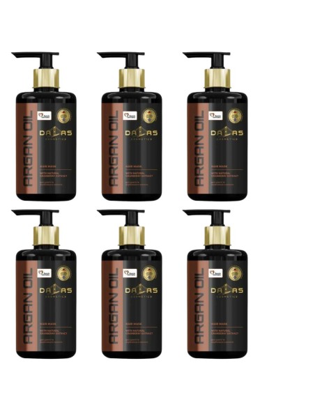 DALAS Maska do włosów zniszczonych ARGAN OIL 900 ml z pompką, 6 szt
