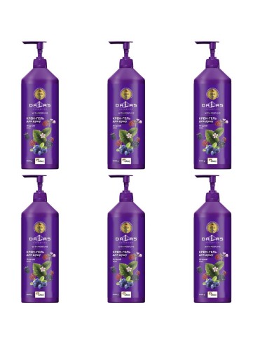 DALAS Żel pod prysznic JAGODOWY MIX 1000 g, 6 szt