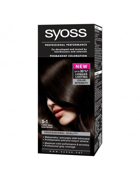 SYOSS farba do włosów ciemny brąz 3-1