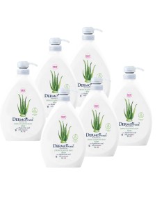 ‌DERMOMED Mydło w płynie ALOE, 1000 ml z pompką , pakiet 6 szt.