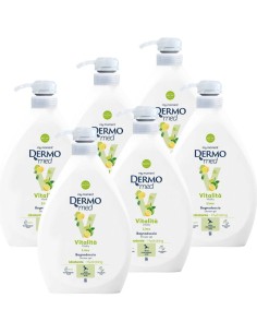 DERMOMED Żel pod prysznic LIMONKA, 1000 ml z pompką, pakiet 6 szt.