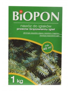 BIOPON nawóz do iglaków przeciw brązowieniu granulat 1kg