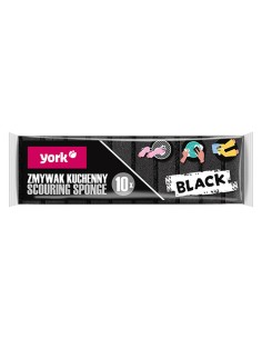YORK BLACK Zmywaki kuchenne do naczyń, 10 szt