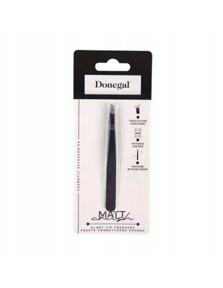 DONEGAL Pęseta skośna BLACK MATT, 1 szt
