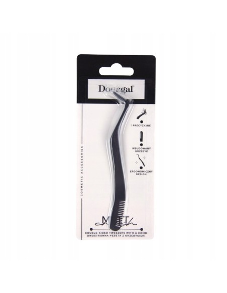 DONEGAL Pęseta skośna Z GRZEBYKIEM, 1 szt