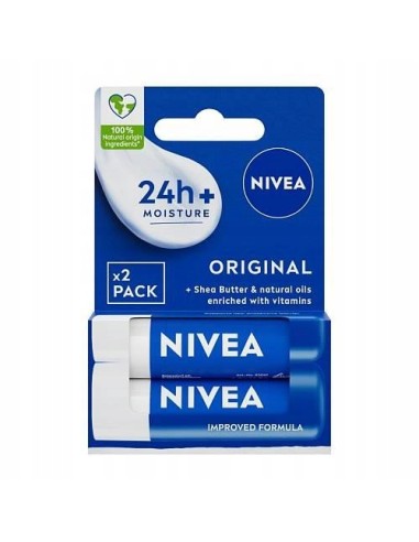 NIVEA Pomadka do ust nawilżająca  ORIGNAL CARE, 2x4.8 g