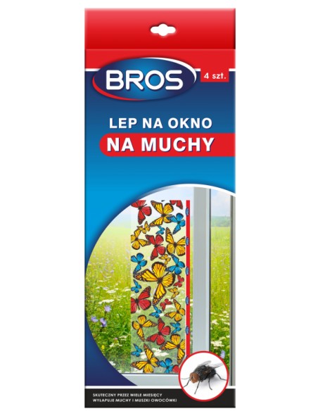 Bros Lep na okno na muchy 4 sztuki