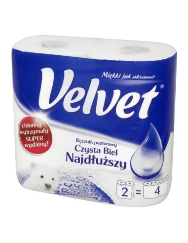 VELVET Ręcznik papierowy NAJDŁUŻSZY, 2 szt, 1 worek