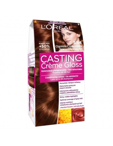 L'Oréal Paris Casting Crème Gloss Farba do włosów 554 Ognista czekolada