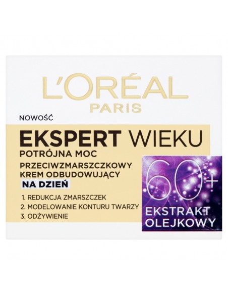 L'Oreal Paris Ekspert Wieku 60+ Przeciwzmarszczkowy krem odbudowujący na dzień 50 ml