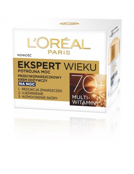 L'Oreal Paris Ekspert Wieku 70+ Przeciwzmarszczkowy krem odżywczy na noc 50 ml