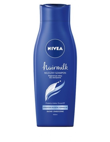 NIVEA Hairmilk Mleczny szampon pielęgnujący do włosów o strukturze normalnej 400 ml