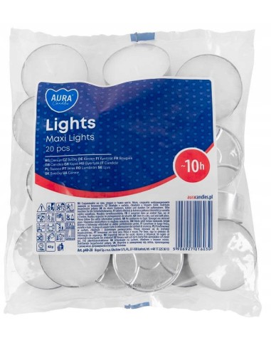 BISPOL podgrzewacze maxi P40-20 BEZBARWNE, 20 szt