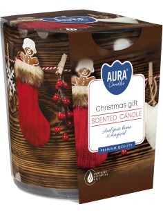 BISPOL AURA Świeca zapachowa w szkle SN72S-07, ŚWIĄTECZNY PREZENT, 100 g