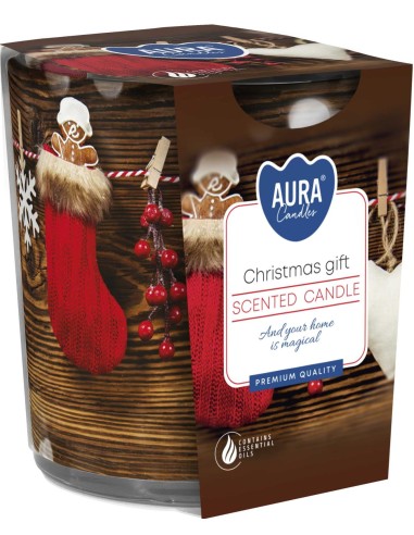 BISPOL AURA Świeca zapachowa w szkle SN72S-07, ŚWIĄTECZNY PREZENT, 100 g