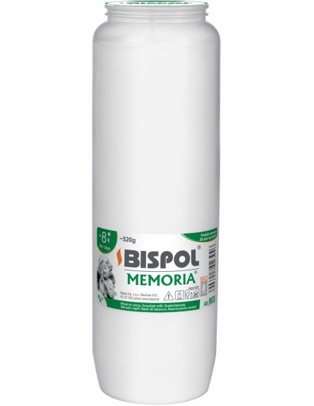 BISPOL MEMORIA Wkład do zniczy WO8 OLEJOWY, 1 sztuka