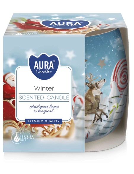 BISPOL AURA Świeca zapachowa w szkle SN71S-01 ZIMA, 100 g
