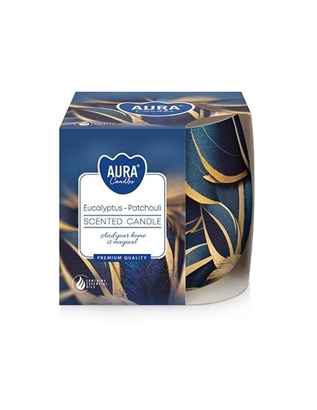 BISPOL AURA Świeca zapachowa w szkle SN71S-60 EKUALIPTUS-PACZULA, 100 g