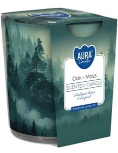 BISPOL AURA Świeca zapachowa w szkle SN72S-58 DĄB-MECH, 100 g
