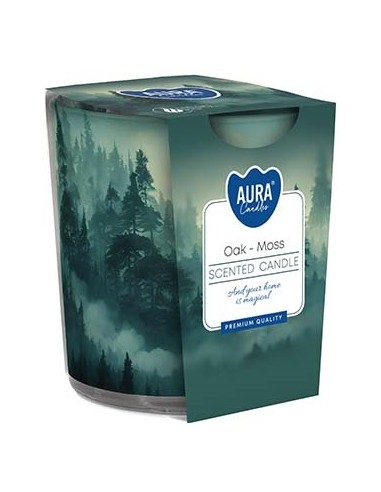 BISPOL AURA Świeca zapachowa w szkle SN72S-58 DĄB-MECH, 100 g