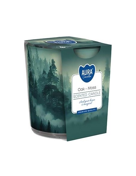 BISPOL AURA Świeca zapachowa w szkle SN72S-58 DĄB-MECH, 100 g