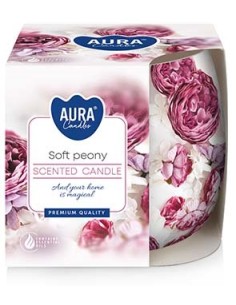 BISPOL AURA Świeca zapachowa w szkle SN71S-62 PIWONIA, 100 g