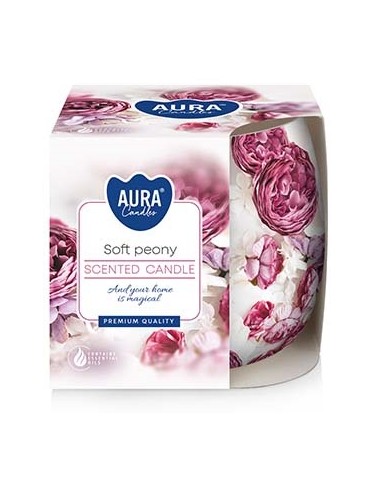 BISPOL AURA Świeca zapachowa w szkle SN71S-62 PIWONIA, 100 g