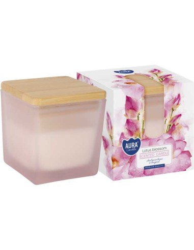 BISPOL AURA Świeca zapachowa w matowym szkle SNK80MD-376 KWIAT LOTOSU, 1 szt