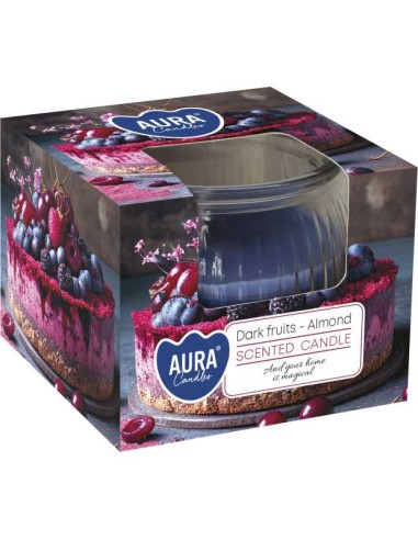 BISPOL AURA Świeca w szkle SN69-373 CIEMNE OWOCE-MIGDAŁ, 1 szt