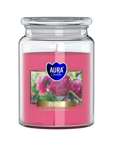 BISPOL AURA Świeca zapachowa w szkle SND99-157 PIWONIA, 500 g