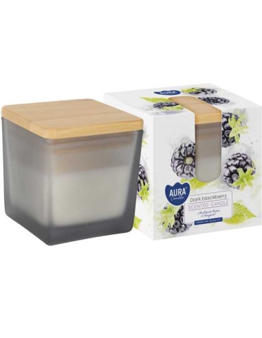BISPOL AURA Świeca zapachowa w matowym szkle SNK80MD-377 CIEMNA JEŻYNA, 1 szt