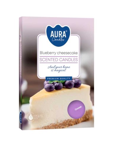 BISPOL AURA Podgrzewacze zapachowe BLUBERRY CHEEESCAKE, 6 szt