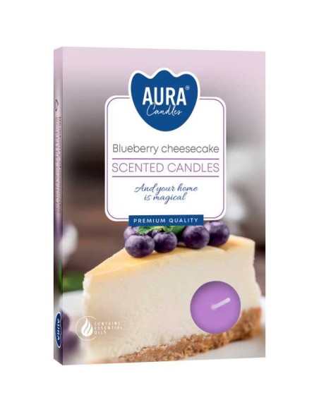 BISPOL AURA Podgrzewacze zapachowe BLUBERRY CHEEESCAKE, 6 szt