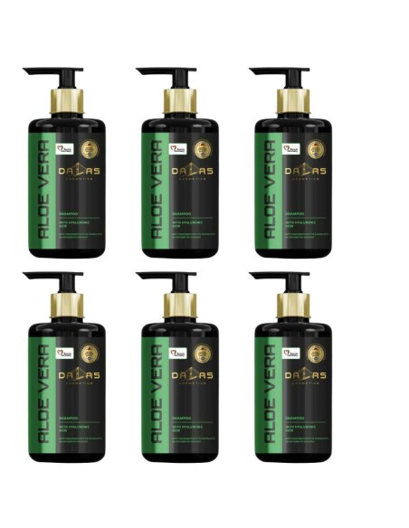 DALAS Szampon do włosów zniszczonych i osłabionych ALOE VERA, 970 ml z pompką, 6 szt