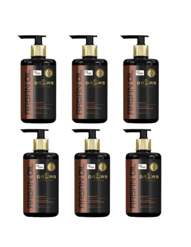 DALAS Szampon do włosów zniszczonych ARGAN OIL 970 ml z pompką, 6 szt