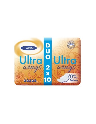 CARIN Podpaski higieniczne ULTRA WINGS DUO, 2x10 szt