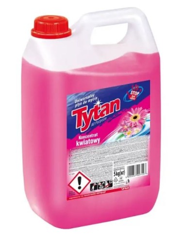 TYTAN Uniwersalny płyn do mycia koncentrat KWIATOWY, 5 kg
