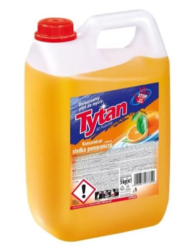TYTAN Uniwersalny płyn do mycia koncentrat SŁODKA POMARAŃCZA, 5 kg