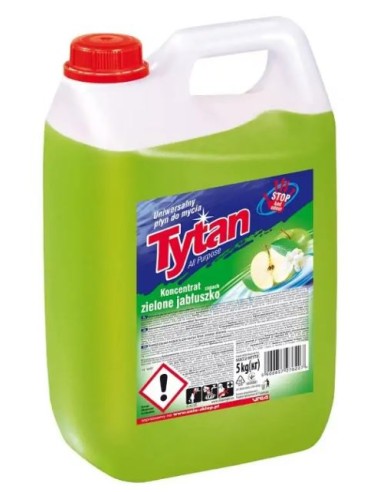 TYTAN Uniwersalny płyn do mycia koncentrat ZIELONE JABŁUSZKO, 5 kg
