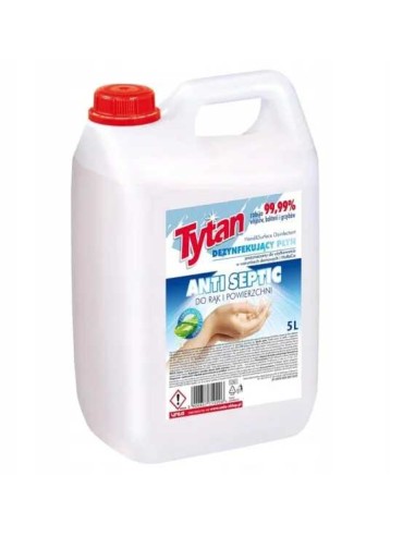 TYTAN Płyn do dezynfekcji RĄK, SKÓRY i POWIERZCHNI, 5 l