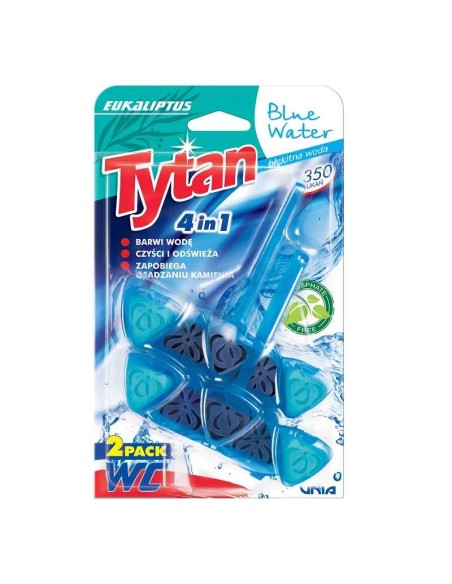 TYTAN BLUE WATER Zawieszka do toalety barwiąca wodę 4w1 EUKALIPTUS, 2x40 g
