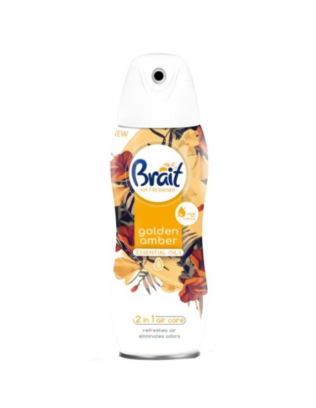 BRAIT DRY AIR Odświeżacz powietrza spray GOLDEN AMBER, 300 ml