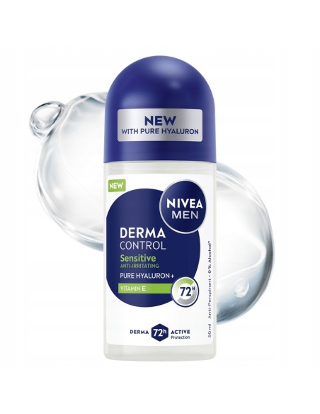 NIVEA MEN Antyperspirant w kulce DERMA SENSITIVE, 50 ml