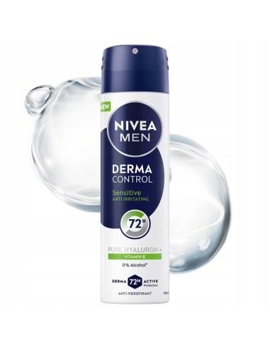 NIVEA MEN Antyperspirant męski w sprayu DERMA SENSITIVE, 150 ml